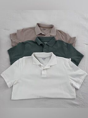 Old Navy Men’s Classic Fit Pique Polo Bundle of 3.